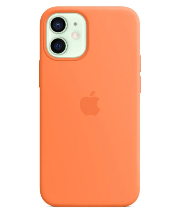 Чехол Apple MagSafe силиконовый для iPhone 12 mini, кумкват - фото 45012