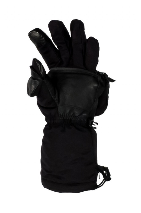 Варежки-митенки с внутренней перчаткой с подогревом "Tugga" TG100, черный, размер: (L) (Новые) - фото 55186