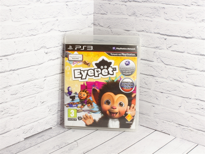 Игра EyePet Standard Edition для PlayStation 3, полностью на русском языке, диск (БУ) - фото 59241