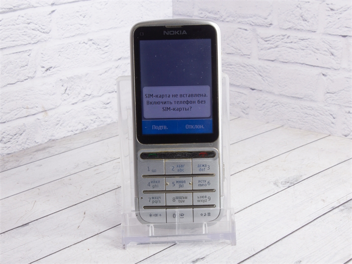 Телефон Nokia C3-01 Touch and Type, серебристый (Б/У) 27745 - фото 70949