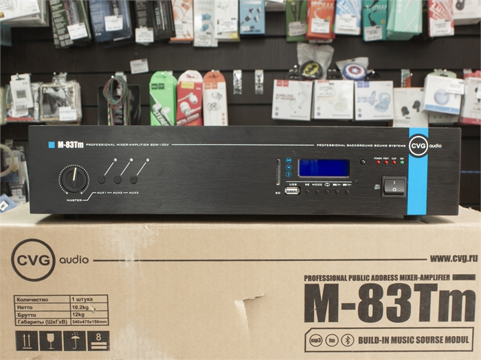 CVGAUDIO M-83Tm профессиональный микшер-усилитель, 80W/100V (Б/У) 28778 - фото 71084