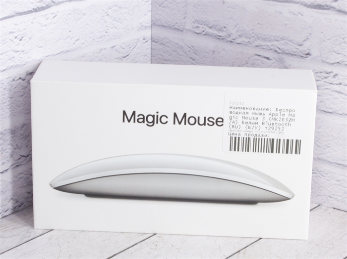 Беспроводная мышь Apple Magic Mouse 3 (MK2E3ZM/A) Белый Bluetooth (RU) (Б/У) 29252 - фото 71414