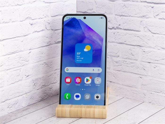 Смартфон Samsung Galaxy A55 5G 8/128 ГБ, Dual: nano SIM + eSIM, iceblue (Б/У) 30268 - фото 72142