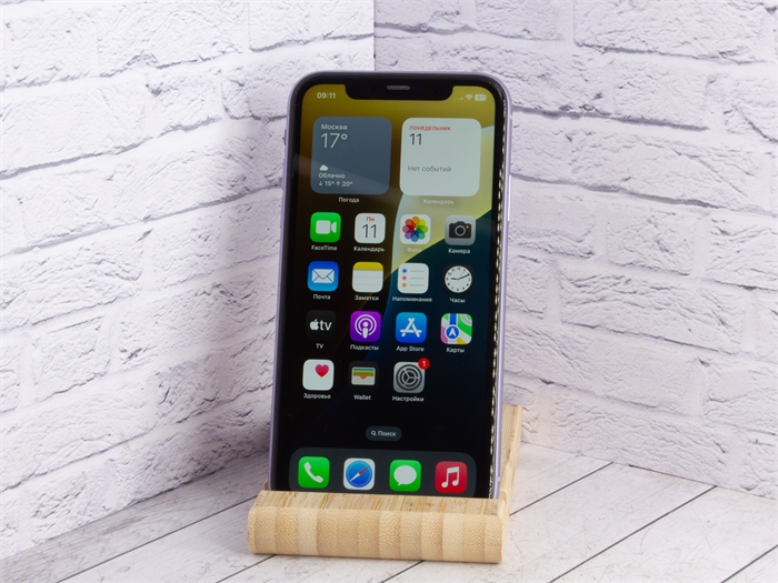 Смартфон Apple iPhone 11 64 ГБ MWLC2LL/A, Dual: nano SIM + eSIM, фиолетовый (Б/У) 30322 - фото 72476
