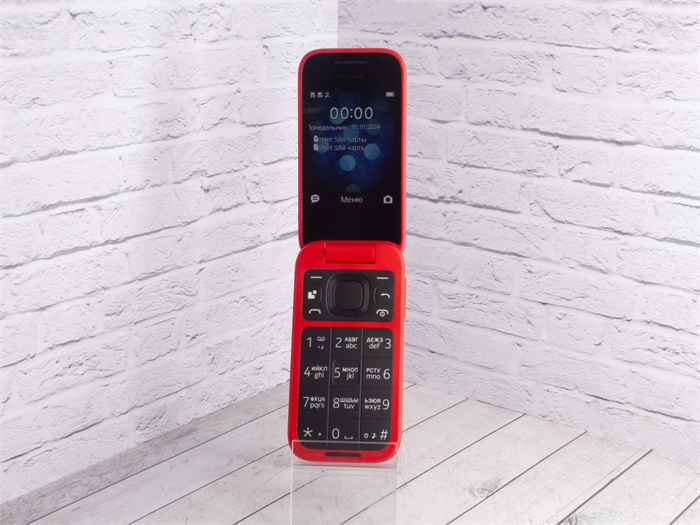 Кнопочный телефон Nokia 2660, 2 SIM, раскладушка, красный (TA-1469) (Б\У) 31386 - фото 73168