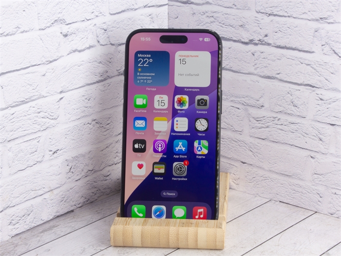 Смартфон Apple iPhone 15 128 ГБ MTP03HN/A, Dual: nano SIM + eSIM, черный (Б/У) 31550 - фото 73378