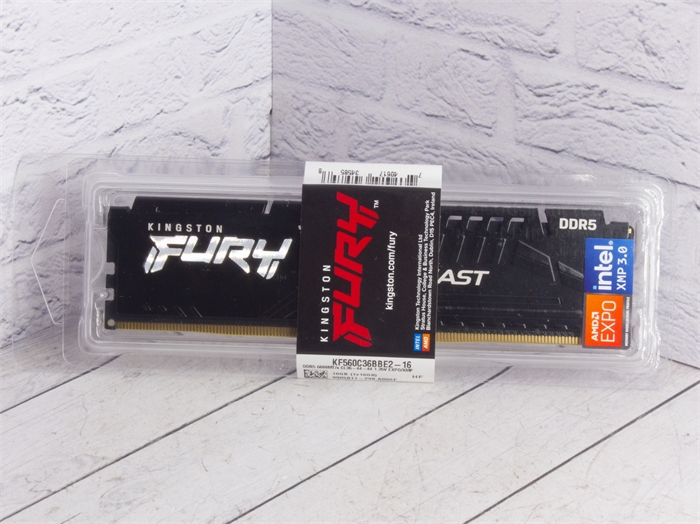 Kingston FURY Beast DDR5 6000 МГц DIMM CL36 KF560C36BBE2-16 (Новая) 32153 - фото 73920