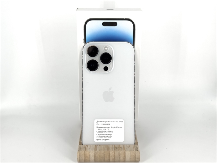 Смартфон Apple iPhone 14 Pro 128 ГБ MPXY3ZA/A, Dual: nano SIM + eSIM, Серебристый (Б\У) 125893424 - фото 74914