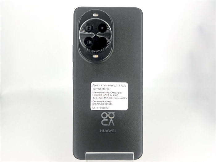 Смартфон HUAWEI NOVA 14 PRO 12/512GB MIA-LX9, черный (Б\У) 126144793 - фото 75497