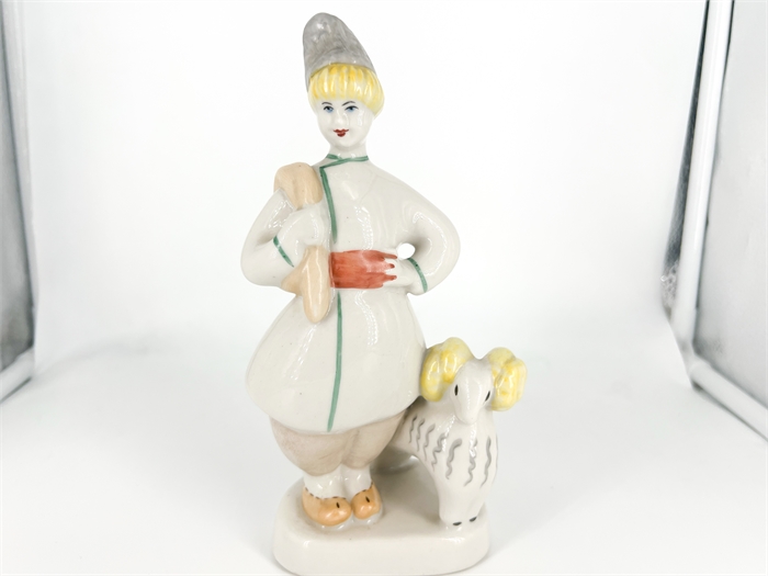 Фарфоровая скульптура Мальчик-пастушок, 1С (первый сорт), 1956-1970 гг, Полонский завод художественной керамики (Полонное ЗХК), Украина, СССР (Б/У) 126394227 - фото 75827