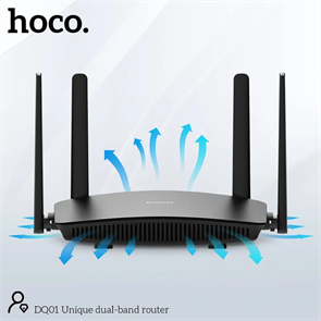 Wi-Fi роутер Hoco DQ01 Unique черный