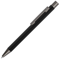 Ручка шариковая UMA STRAIGHT GUM soft-touch, с зеркальной гравировкой, черный - фото 50795